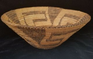 Vintage Antique Western Native American Pima Indian Basket Tray Circa 1920 11 "