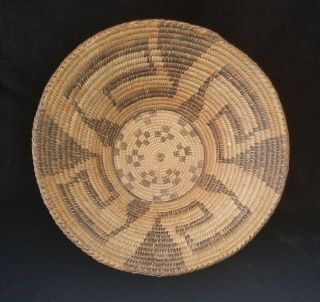 Vintage Antique Western Native American Pima Indian Basket Tray Circa 1920 11 