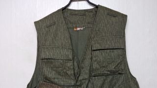 RARE 1980 ' S Vintage East German Army Rain Pattern Tactical VEST Military Clothes 2