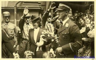 Port.  Photo: Rare German Elite Sturmabteilung Officer & Bride Exits Church (4)