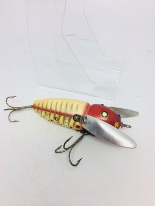 Vintage Very Rare Heddon Musky Crazy Crawler Fishing Lure Jewled Factory Special