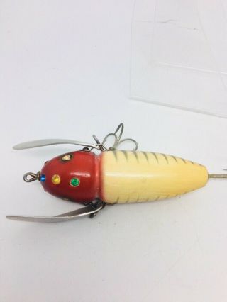 Vintage VERY RARE Heddon MUSKY Crazy Crawler Fishing Lure JEWLED FACTORY SPECIAL 3