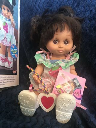 Galoob Baby Face Doll So Sorry Robyn W/box,  Magic Charm & Card Rare Vtg 1990