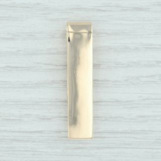 Engravable Tie Bar Clip - 14k Yellow Gold Men 