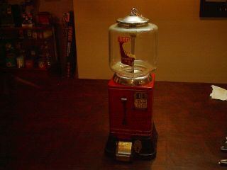Vintage Peanut Machine O.  D Jennings Co.  " In The Bag " Penny / Gumball/ Coin - Op