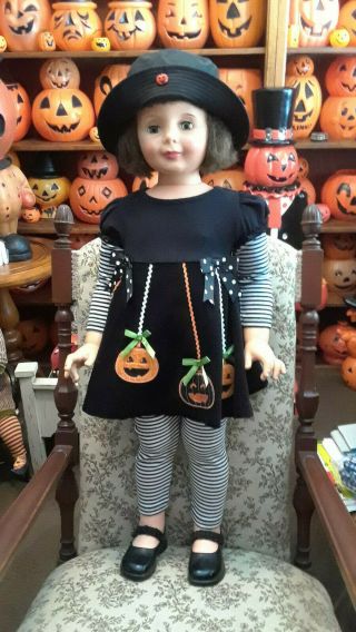 Vintage Ideal Patti Playpal Curly Bob Hair with Halloween Outfit 3