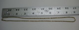Vintage 14k Yellow Gold Diamond Cut Rope 18 " Necklace 6.  9 Gms Not Scrap