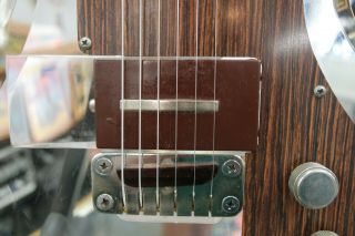 Ventura Acrylic Vintage very rare electric 6 string Guitar with case 3