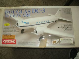 Vintage 1998 In Open Box Kyosho Douglas Dc - 3 R/c Aircraft Airplane Kit