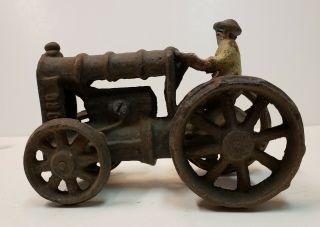 Antique cast iron toy Ford tractor toy 2