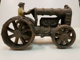 Antique cast iron toy Ford tractor toy 3