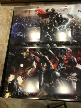 Cast SIGNED MARVEL Avengers ULTRON SDCC Poster SET ENDGAME Autograph 40x52 RARE 2