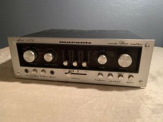 Marantz Model 1070 Vintage Console Stereo Amplifier As - Is