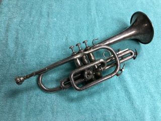 As - Is,  Beat Up: Vintage Vincent Bach Mercedes Trumpet Silver Plated For Repair