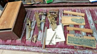 Vintage Stanley Sw No.  45 Hand Plane And 21 Cutters Box & Instructions