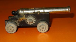 Vintage Cast Iron And Brass Cannon Toy Gt Made In Italy