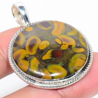 Entrancing Fruit Jasper Gemstone Handmade Pendant 1.  58 Inch