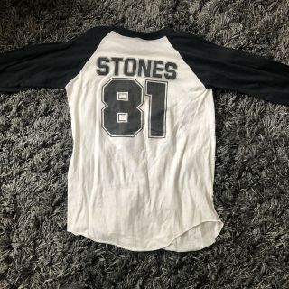 Authentic Vintage 1981 The Rolling Stones U.  S.  T - Shirt Raglan baseball 2