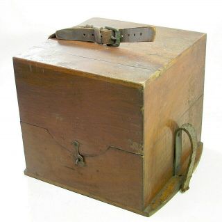 Antique Ships Marine Chronometer Clock Wooden Box Case Parts