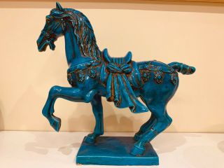 URBANO ZACCAGNINI Vintage Mid Century Large Horse Sculpture - 50s Raymor Bitossi 2