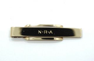 NRA Vintage TIFFANY & CO National Rifle Association 14K Gold Tie Bar Money Clip 3