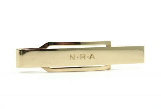 NRA Vintage TIFFANY & CO National Rifle Association 14K Gold Tie Bar Money Clip 7