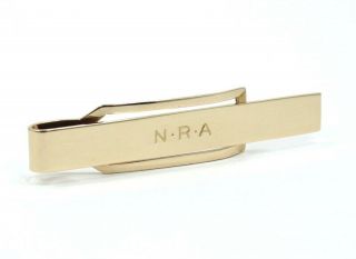 NRA Vintage TIFFANY & CO National Rifle Association 14K Gold Tie Bar Money Clip 8