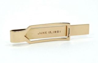 NRA Vintage TIFFANY & CO National Rifle Association 14K Gold Tie Bar Money Clip 9