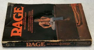 OOP c.  1977 STEPHEN KING Richard Bachman RAGE 1st PRINTING Signet PPB - Very Rare 2