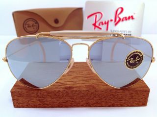 Vintage B&l Ray Ban Usa Mirror Aviator Bausch & Lomb Old Stock Sunglasses
