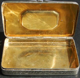 Very Fine Quality Antique Austrian Solid Silver Snuff Box c1870 4