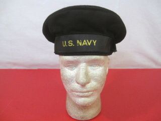 Wwii Us Navy Usn Sailor Cracker Jack Or Donald Duck Wool Uniform Cap Size 7 1/4
