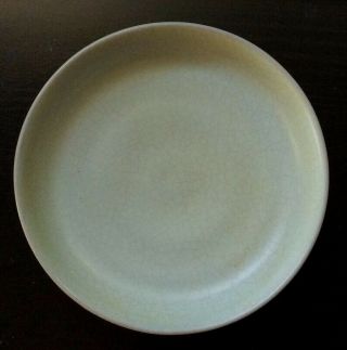 Chinese Old Ceramic Porcelain Rare Blue Green Flat Bowl