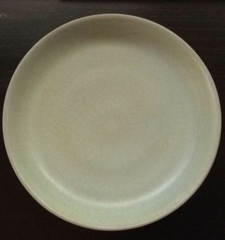 Chinese Old Ceramic Porcelain Rare Blue Green flat Bowl 4