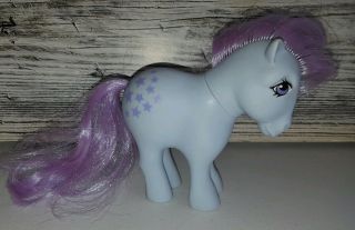 1982 Hasbro My Little Pony G1 Blue Belle Stars Blue & Purple Hair 1st Gen