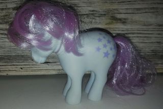 1982 Hasbro My Little Pony G1 Blue Belle Stars Blue & Purple Hair 1st Gen 2