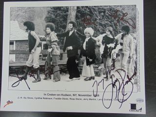 Vintage Group Signed X6 " Sly And The Family Stone " 11x14 Authenticated