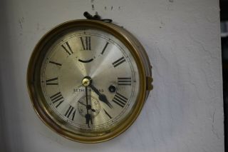Bronze Seth Thomas Office Regulator Tower Clock Time Only Runs