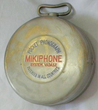 RARE MIKIPHONE TOY SIZE TINY PORTABLE 78 RPM PHONOGRAPH GRAMOPHONE RECORD PLAYER 9