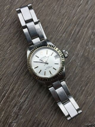 Vintage Rolex Tudor Ladies Princess Oyster Date Watch Stainless Diver Automatic 12