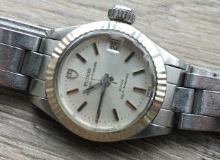 Vintage Rolex Tudor Ladies Princess Oyster Date Watch Stainless Diver Automatic 3