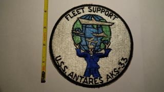 Extremely Rare Wwii Uss Antares (ak - 258) Victory Class Cargo Ship Patch.  Rare