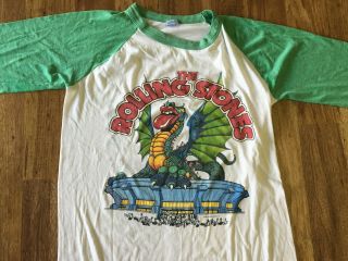 M - Vtg 1981 The Rolling Stones Live In Concert Raglan Tour T - Shirt Made Usa