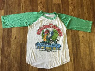 M - Vtg 1981 The Rolling Stones Live In Concert Raglan Tour T - Shirt Made USA 2