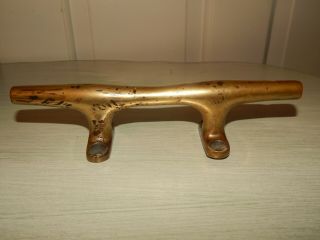 Vintage Solid Bronze / Brass Boat Cleat / Chock 8 "