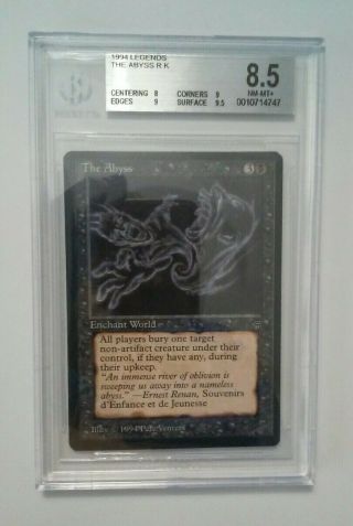 Mtg The Abyss Legends Bgs Graded 8.  5 Nm - Mt,