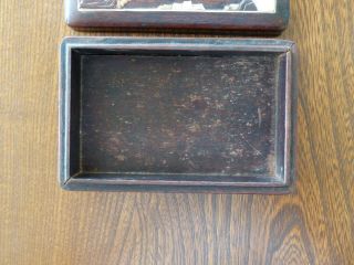 A CHINESE HARDWOOD INLAID RECTANGULAR BOX AND COVER QING PERIOD MOTHER OF PEARL 3