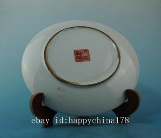 China old porcelain famille rose flower &phoenix pattern plate/qianlong mark c01 4