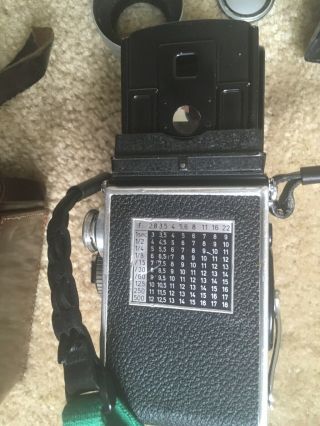 Vintage ROLLEIFLEX 3.  5F Camera with Accessories - In 3