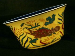 Wonderful Chinese Ming Dy Chenghua Porcelain Fish/lotus Little Bowl I031